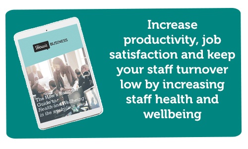 Call to action to download a free guide to workplace health and wellbeing
