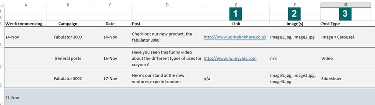 example social media calendar for facebook example social media calendar for facebook
